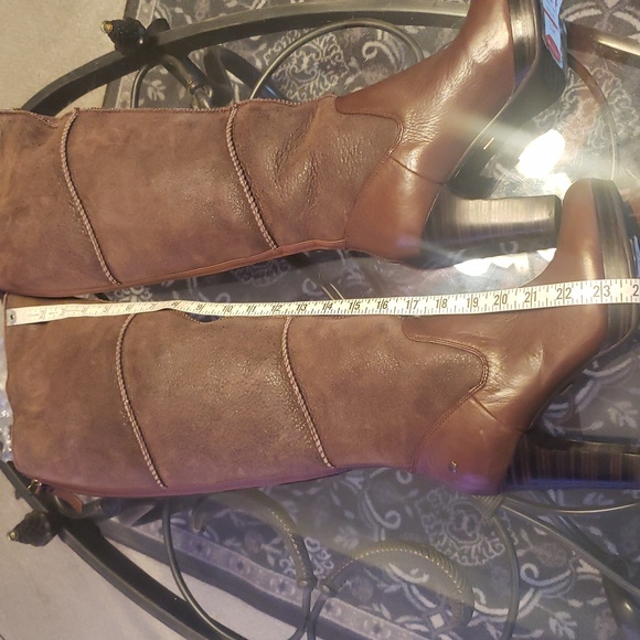UGG Brown Heeled Knee-High Boots - Picture 6 of 10